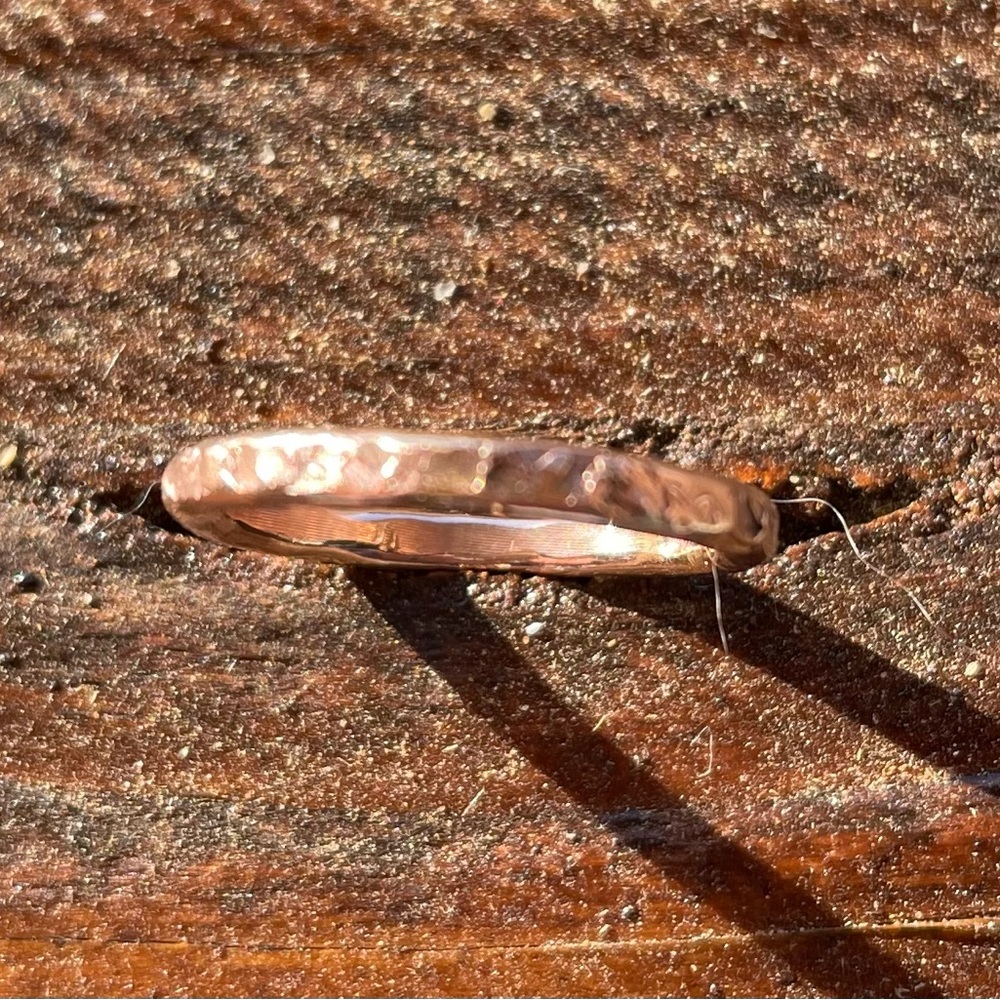 NWOT.    Beautiful!  Handcrafted hammered texture band.
